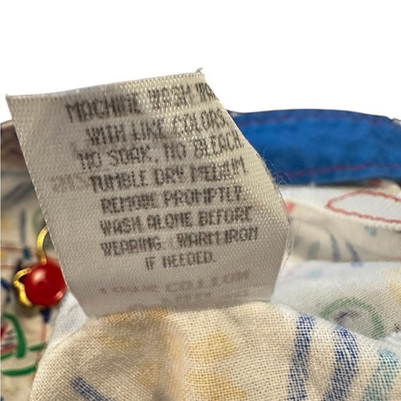 Vintage OshKosh B'gosh Sailboats Overall Shorts Shortalls Size 12 Months - Picture 8 of 8